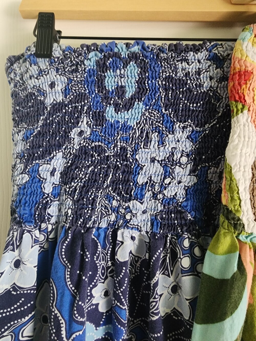 Two Smocked 100% Cotton Beach Dresses - Picture 3 of 5